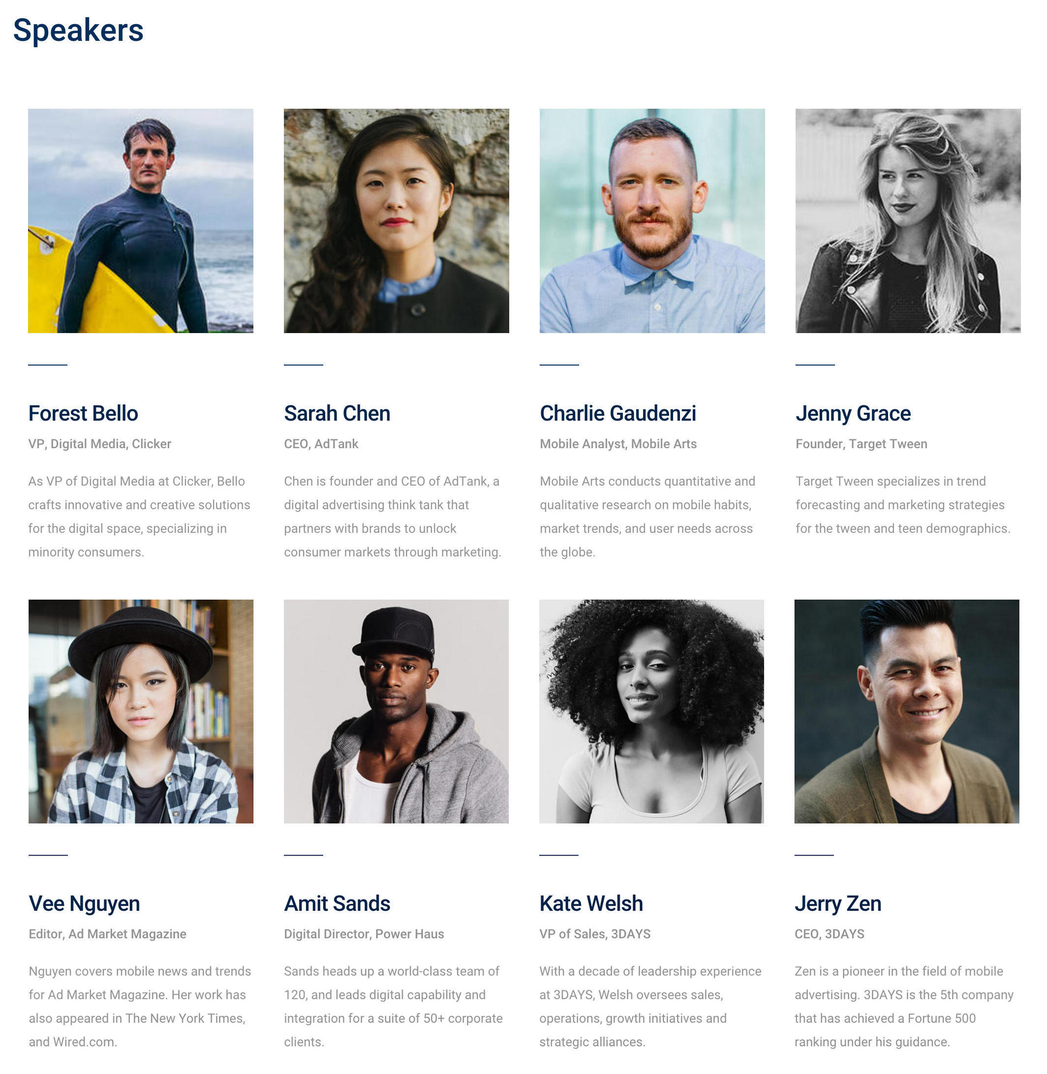 event speakers