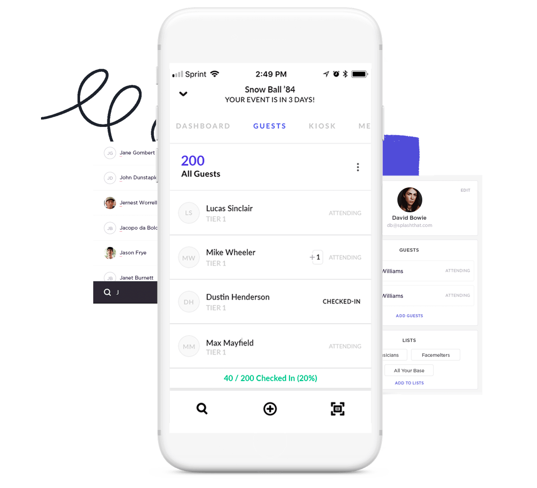 Mobile Event Check in App Splash