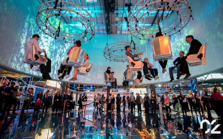 c2 hanging chairs at event venue