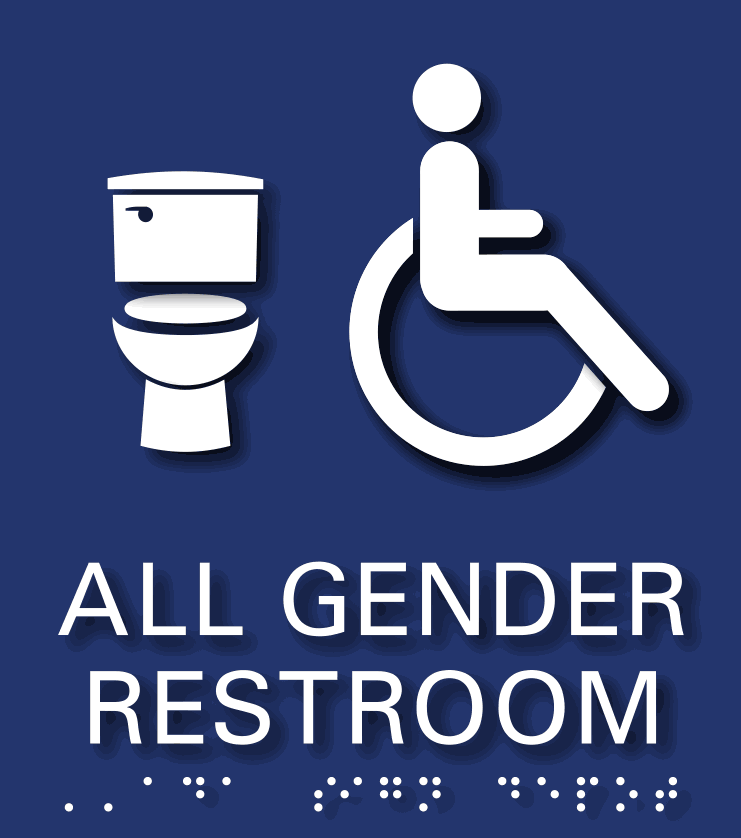 good all gender restroom sign