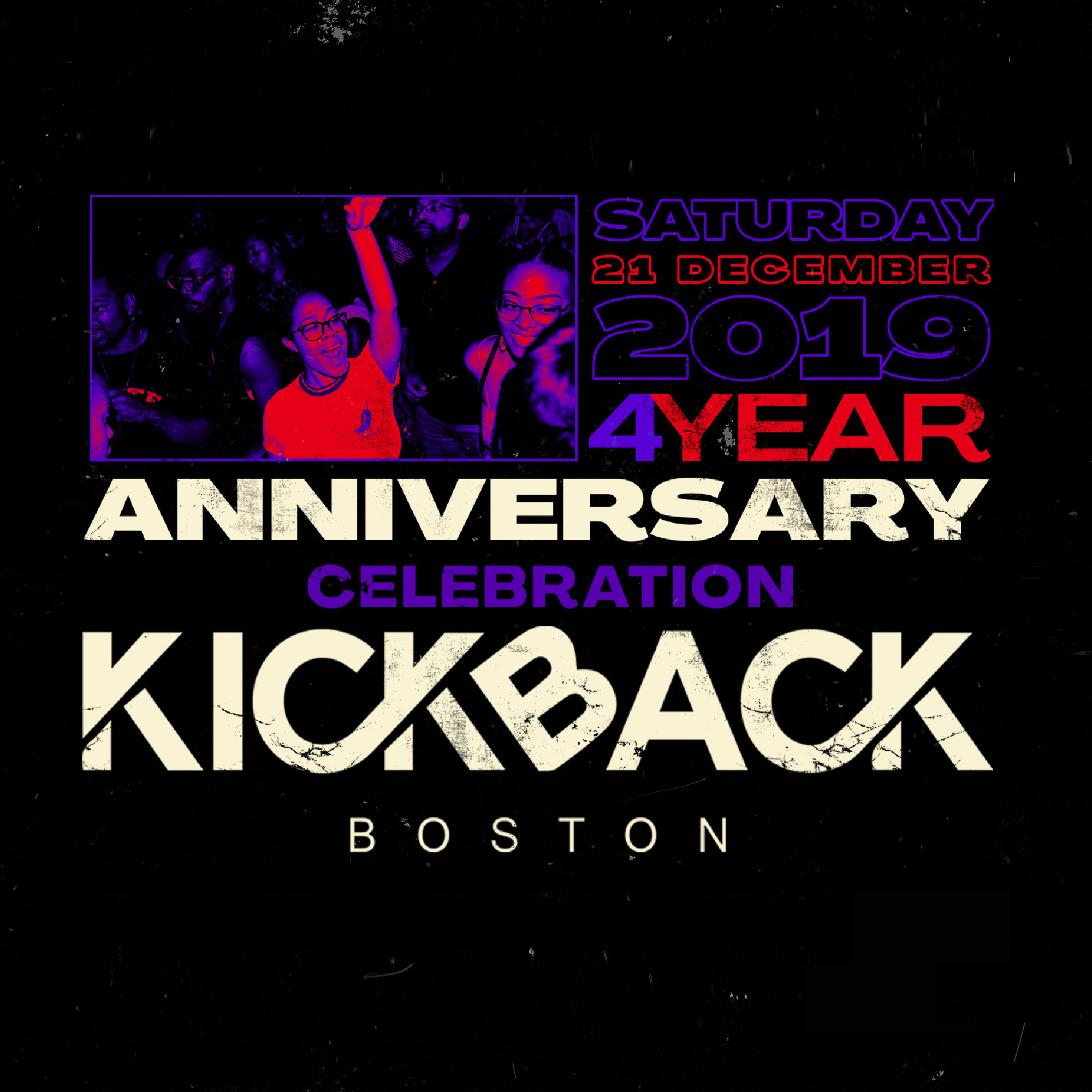 KickBack Boston 4 Year Anniversary Celebration Splash