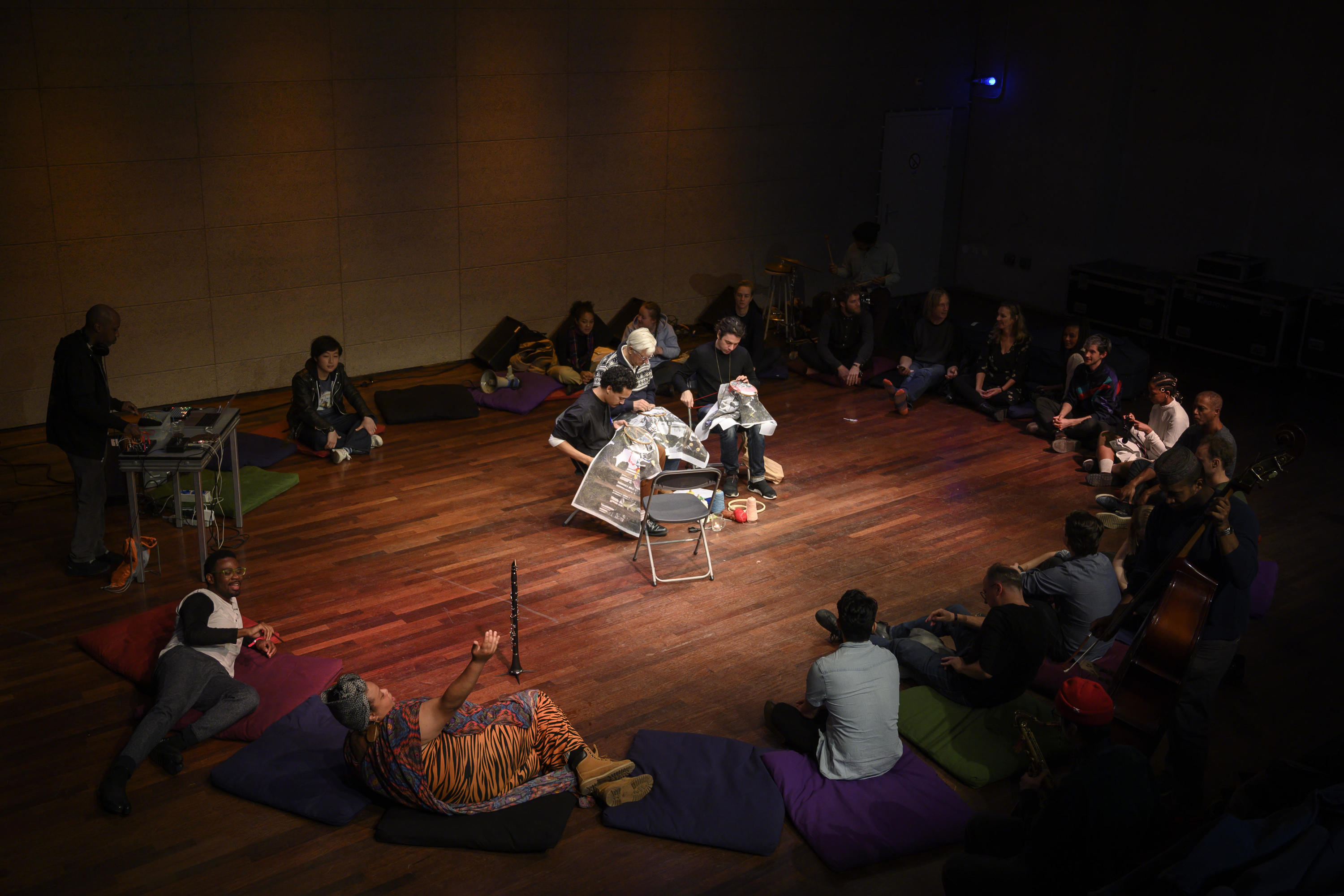 IPerformance by Patricia Kaersenhout & Angel Bat Dawid, Trainings for the Not-Yet, BAK basis voor actuele kunst, 2019 Photo: Tom Janssen