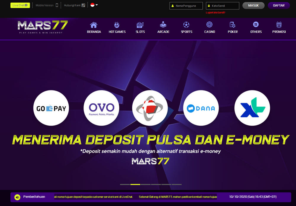 JUDI SLOT ONLINE TERBARU DEPOSIT VIA PULSA & E-MONEY