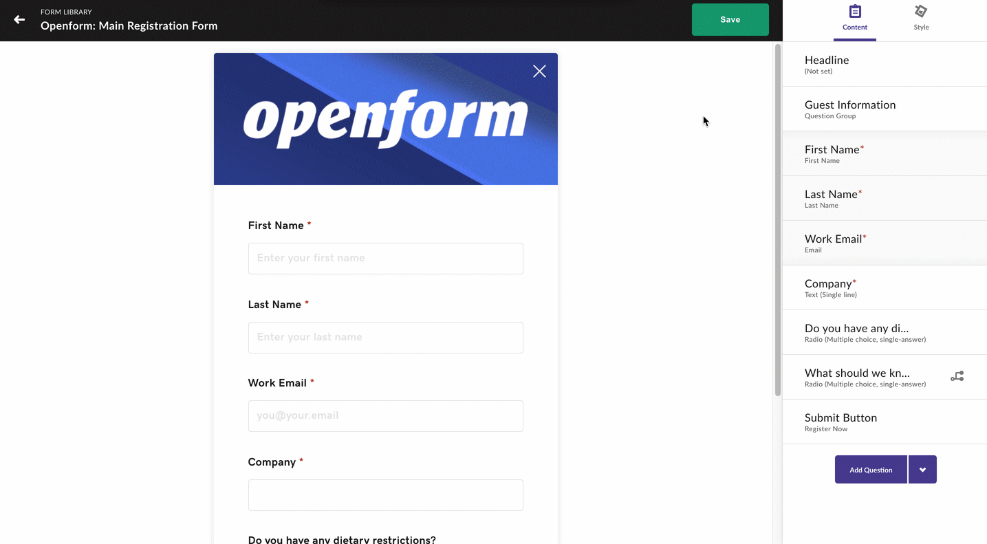 Splash's Form Library