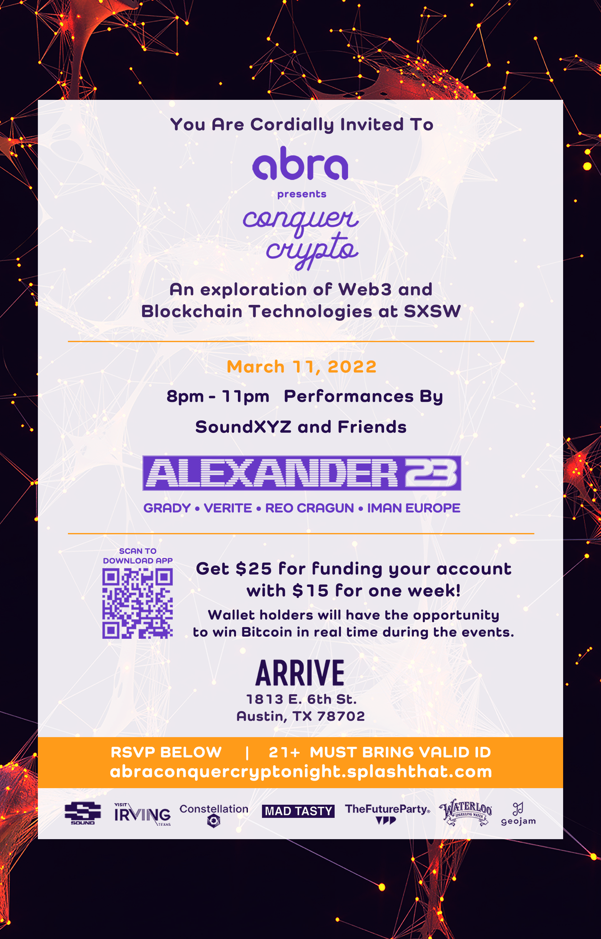 Abra Conquer Crypto Night - Splash