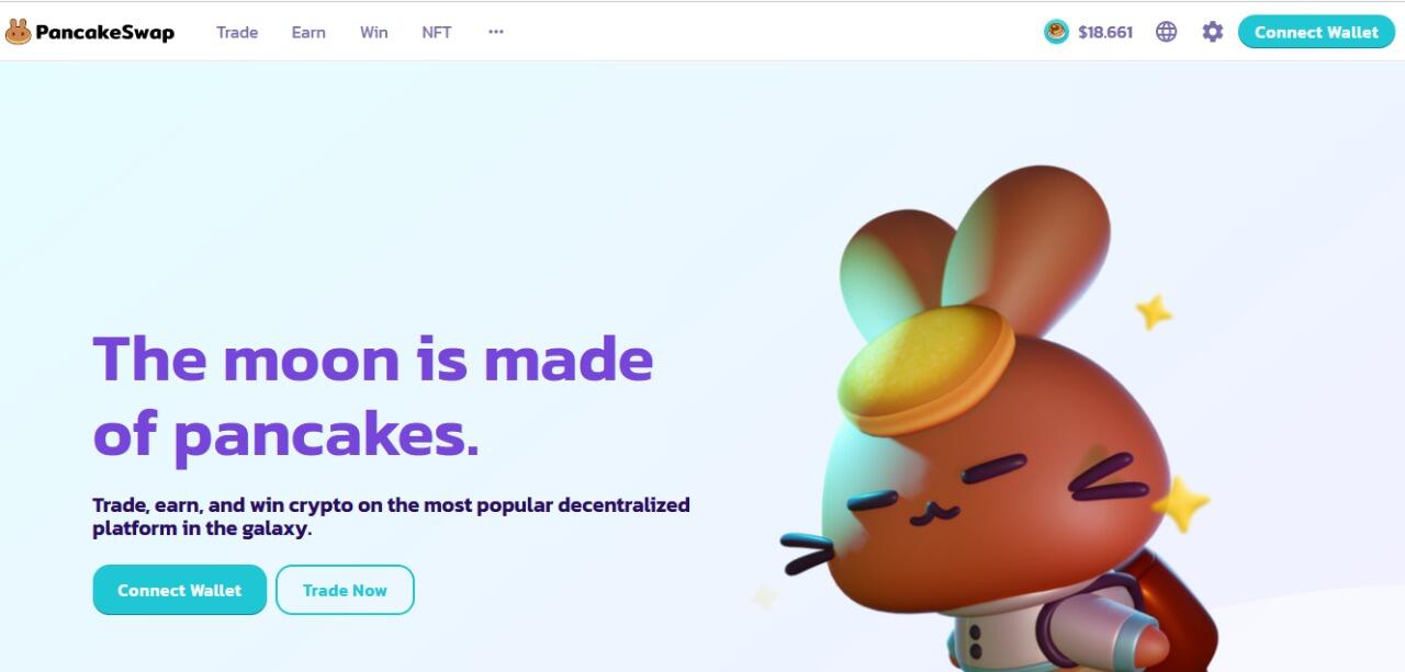 Pancakeswap Flip CAKE, collect SYRUP and stake them with Pancake Swap.