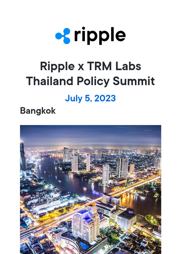Ripple x TRM Labs Thailand Policy Summit