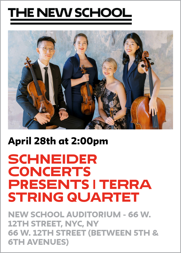 Schneider Concerts Presents | Terra String Quartet