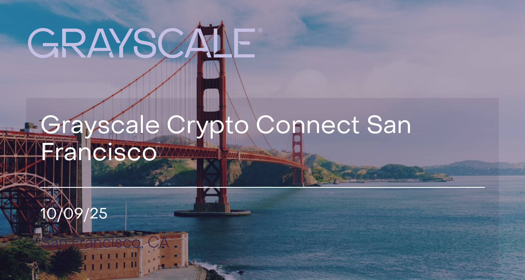 Grayscale Crypto Connect San Francisco