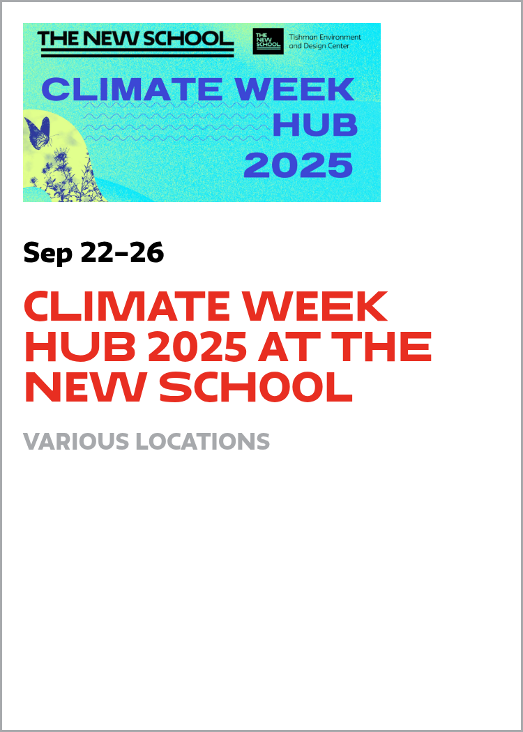 Climate Week Hub 2025 at The New School