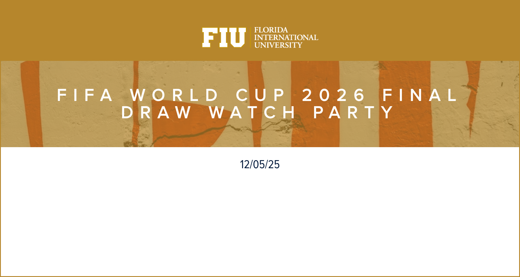 FIFA World Cup 2026 Final Draw Watch Party