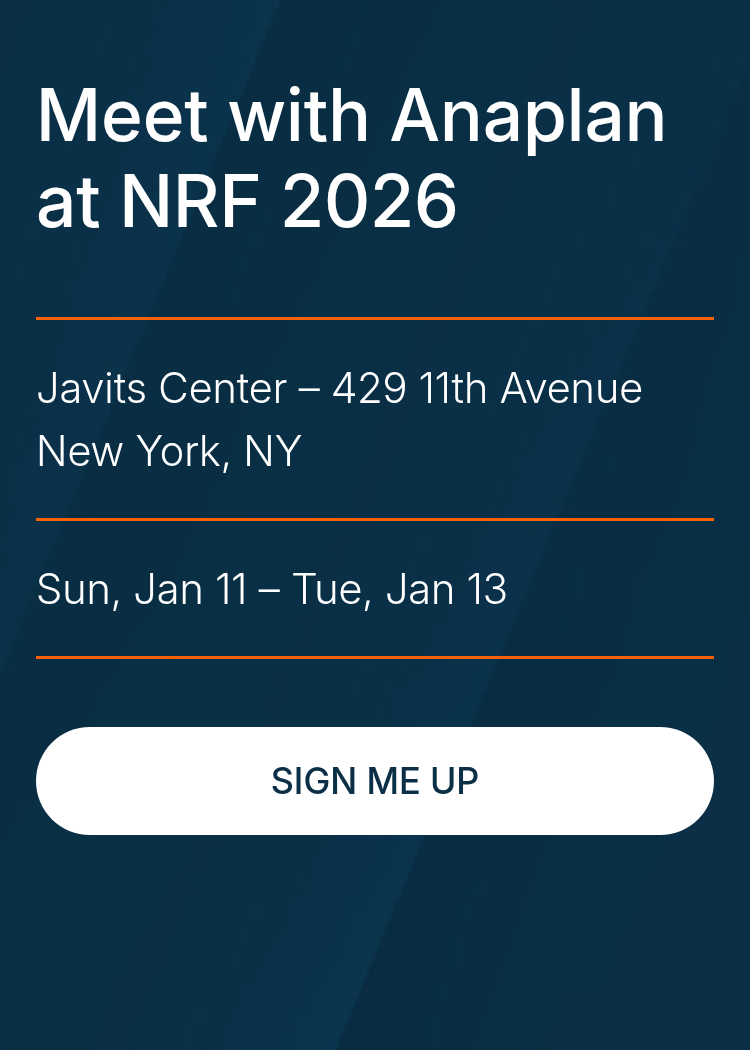 Meet with Anaplan at NRF 2026