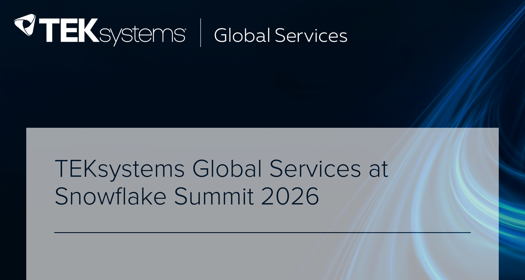 TEKsystems Global Services at Snowflake Summit 2026