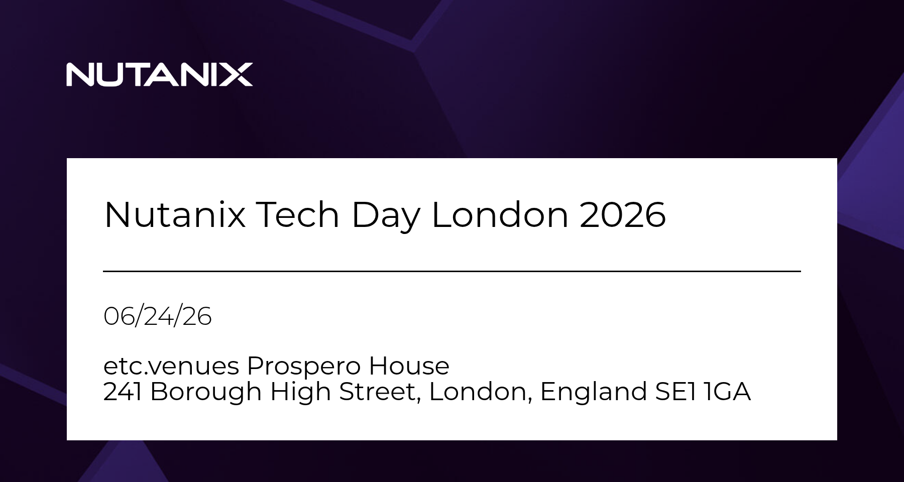 Nutanix Tech Day London 2026 Focuses on Infrastructure Challenges